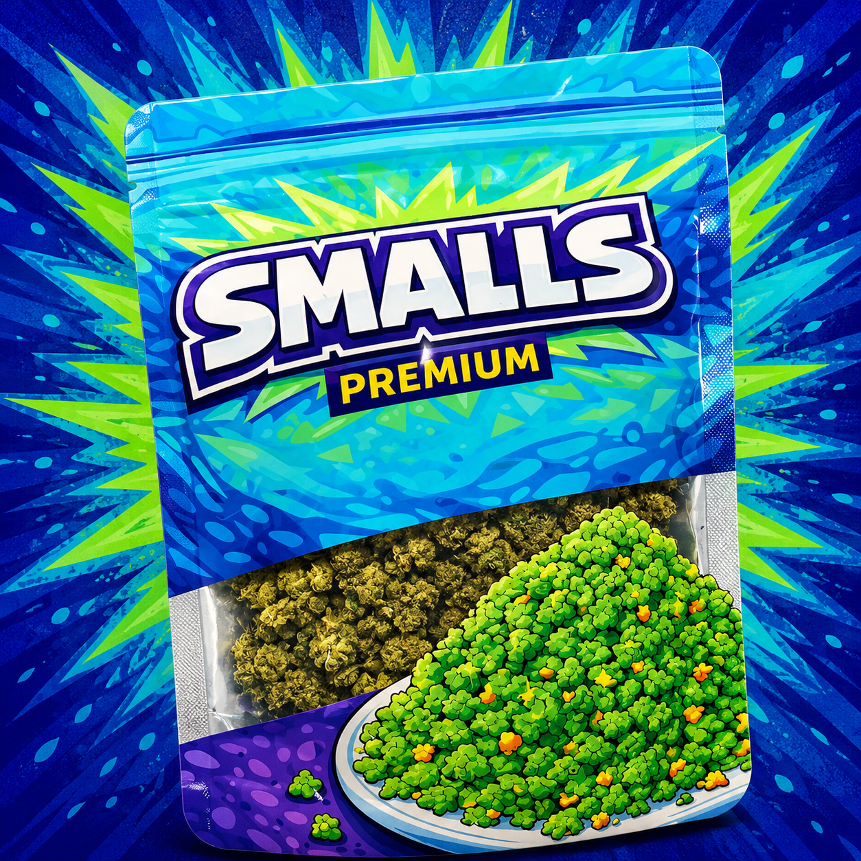 Smalls PREMIUM ZIP - Indoor/exotic SMALLS (Small nugs of Premium Indoor or Candies) 28g