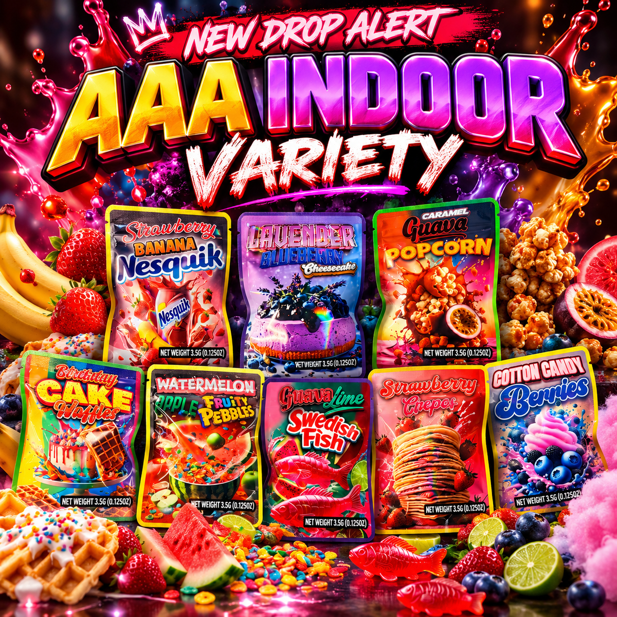 New Drop AAA Indoors 8 Flavor Options